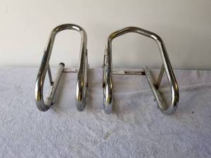 lot 340 image: Motorcycle trailer wheel chocks - large & small wheel