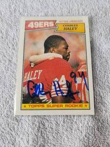 lot 179 image: Charles Haley rookie card - signed - authenticity unknown