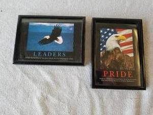 lot 112 image: Pride & Leaders inspirational framed prints