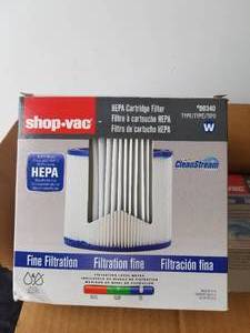 lot 242 image: Shop-Vac Hepa cartridge filters - Lot of 2