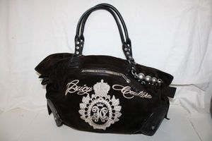 lot 3 image: Juicy Couture Handbag Purse - (Please Preview) Tag reads Juicy Couture Born in the Glamorous USA