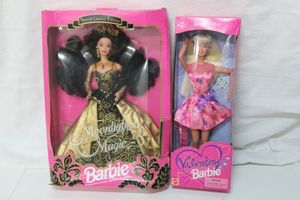 lot 58 image: Barbie Dolls - Valentine Barbie and Moonlight Magic Barbie (Still in Boxes)