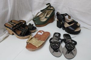 lot 109 image: Womens Shoes Not Rated Sandals, Beach Sandals - Size 7, Koi Footwear - Size 6, Green Platforms - Size 6.5, Euro Soft Sandals - Size 7