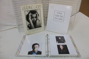 lot 142 image: Famous icons pictures with signatures, Leading Ladies Book by Don MacPherson and Louise Brody and Too Young To Die Book