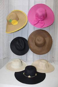 lot 151 image: Womens Floppy Style Hats - Mostly made from Paper