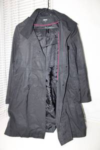 lot 195 image: DKNY Lined Rain Jacket Size L with Hood