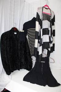 lot 199 image: Womens Clothes Ralph Lauren Sweater Size M, Connect Jacket Size 12, Sleeveless Top and Cardigan