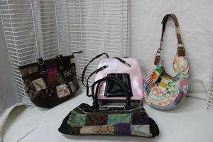 lot 215 image: Coach Patchwork Purses and Beijo Pink Bag