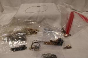 lot 393 image: White metal necklaces. Varying styles & makers. 12 count