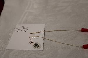 lot 434 image: 10K yellow gold necklace. Marked 10K. Missing end O-ring. 20L Original retail tag