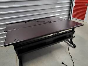 lot 350 image: Rolling Fold-up Desks with Built in Power Outlets 2Ft. X 6Ft.- 2 Total (Sunday Pickup only 2-5p preview by appointment only.)