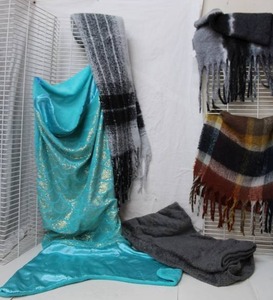 lot 267 image: Shawls, Blanket, and Mermaid Snuggie