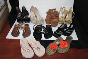 lot 303 image: Womens Shoes Size 8 Includes Michael Kors, Brighton, Me Too Brands, see pictures