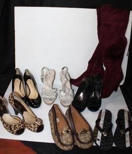lot 304 image: Womens Shoes Size 8 Includes Michael Kors, Coach, BCBG, and Gianni Bini Brands
