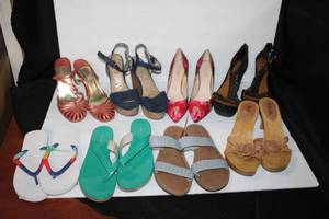 lot 307 image: Womens Shoes Size 8 Time and Tru, Nine West, Ralph Lauren, JLo, and Sam & Libby Brands