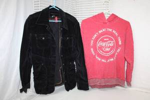 lot 239 image: Coca-Cola Embroidered Hoodie Size XXL19 and Jag Jeans Jacket Size L