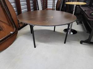 lot 353 image: 5 Ft. Round Folding Tables - 3 Total (Sunday Pickup only 2-5p preview by appointment only.)