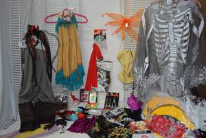 lot 484 image: Halloween Costumes, Accessories, Glitter Paint, see pictures