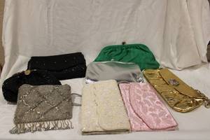 lot 502 image: Purses Beaded Purses and Clutches, Includes Hasting & Smith Bag