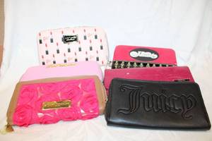 lot 513 image: Clutches Wallets Betsey Johnson, Juicy, and Kenneth Cole Brands