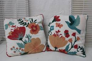 lot 496 image: Pair of Embroidered 20 Pillows