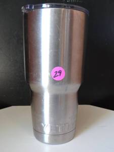 lot 29 image: LARGE YETI STAINLESS INSULATED TUMBLER