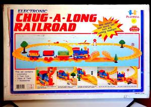 lot 34 image: RARE Playwell Electronic Chug A Long Railroad - APPEARS UNUSED IN ORIGINAL BOX