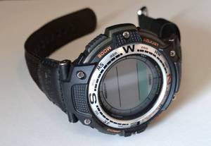 lot 66 image: Casio Illuminator 3157 SGW-100B Digital Compass Quartz Digital Mens Watch