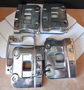 lot 81 image: BIG $$$ ITEM - HARLEY DAVIDSON 85-91 EVO CHROME ROCKER BOXES PARTS HD 17520-92A & HD 17531-92