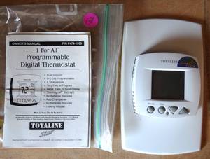 lot 138 image: Totaline Programmable Digital Thermostat P474-1050 wManual