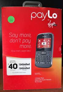 lot 166 image: VIRGIN PAYLO CELLPHONE - NEW IN BOX