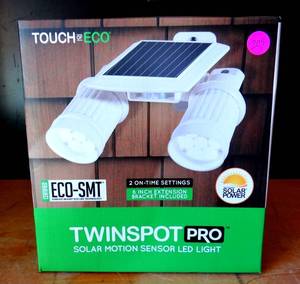 lot 209 image: NEW Touch of ECO Twinspot Pro Solar Dual Head Spot Light
