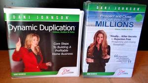lot 222 image: DANI JOHNSON DYNAMIC DUPLICATION & PROSPECT & CLOSE YOUR WAY TO MILLIONS MOTIVATIONAL DVD TRAINING PACKS