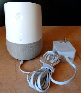 lot 228 image: Google Home - Smart Home Speaker with Google Assistant - White Slate