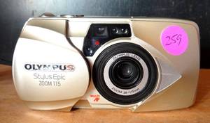 lot 259 image: VINTAGE Olympus Stylus Epic Zoom 115 35mm Point & Shoot Film Camera