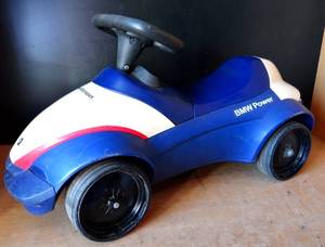 lot 291 image: BMW Genuine Baby Racer II Motorsport Kids Ride-onPush Toy wBeeping Horn - $$$