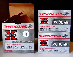 lot 3 image: Winchester Super-X 20 Gauge Game Load 7.5 Shot Shotshells - NIB (3X MONEY)