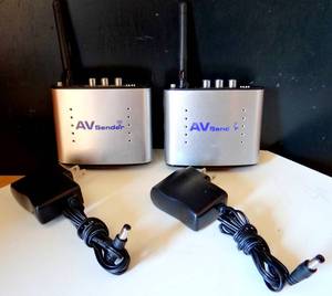 lot 17 image: AV Transmitter Wireless Video Audio Sender Receiver IR Remote 2.4G - SET OF 2