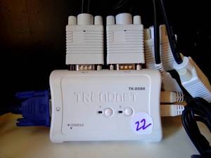 lot 22 image: TRENDnet- TK-209K- 2-Port USB KVM Switch Kit- with Audio w Cables