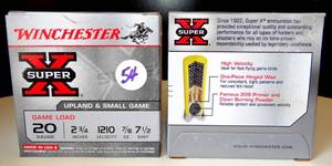 lot 54 image: Winchester Super-X 20 Gauge Game Load 7.5 Shot Shotshells (X2)