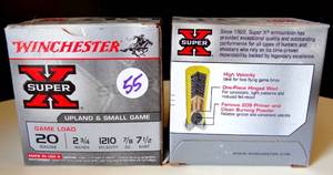 lot 55 image: Winchester Super-X 20 Gauge Game Load 7.5 Shot Shotshells (X2)