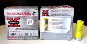 lot 57 image: Winchester Super-X 20 Gauge Game Load 7.5 Shot Shotshells (X2)