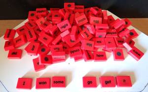 lot 80 image: FUN WORD REFRIGERATOR MAGNETS