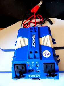lot 86 image: Rally Marine 500-watt Power Inverter wCamps $$