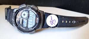 lot 95 image: Casio Illuminator Mens Black Bezel Digital Sport Watch AE1000W - WORKING