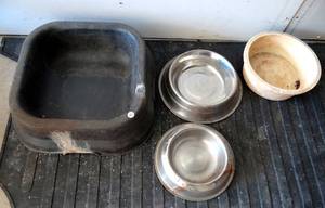 lot 101 image: USED PET BOWLS AS SHOWN