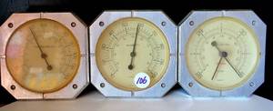 lot 106 image: COLLECTION OF THERMOMETER, HUMIDITY, & HYDROMETER WALL DISPLAYS