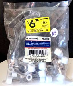 lot 115 image: GATE HOUSE HINGE PIN DOOR STOPS - OPEN BAG
