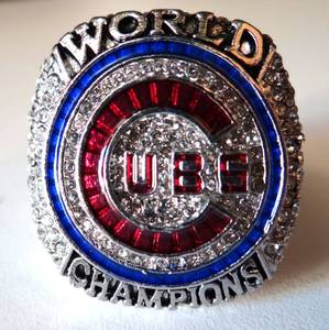 lot 139 image: 2016 Chicago Cubs World Series Championship Ring Replica JAVIER BAEZ - SIZE 11
