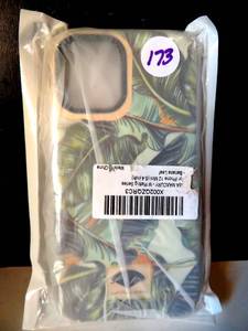 lot 173 image: BANANA LEAF PATTERN CELL PHONE CASE - FITS iPHONE 12 MINI
